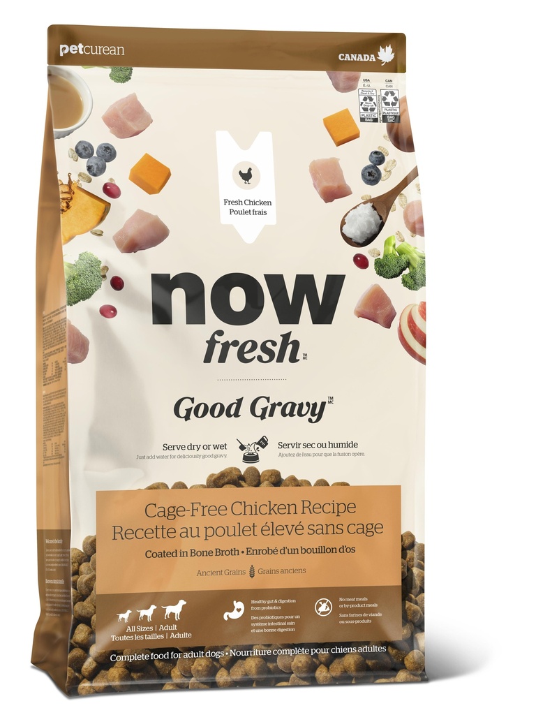 Now Fresh Good Gravy Chicken Coated in Bone Broth Adult 3.5b