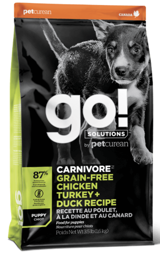 Go! Solutions Carnivore Chicken, Turkey + Duck Grain-Free Puppy 3.5LB